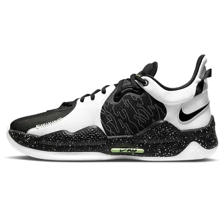 Nike Pg 5 Ep Black Volt' Cushioned Durable Low Top Basketball Shoes Men's CW3146-003
