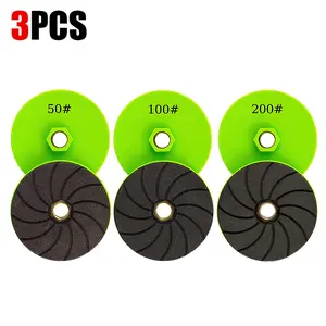3PCS 4" Diamond Grinding Wheel - 3-in-1 Grinding & Polishing Disc for Tile, Marble, Granite, Metal, Stone - Professional Edge Chamfering Tool for Angle Grinders