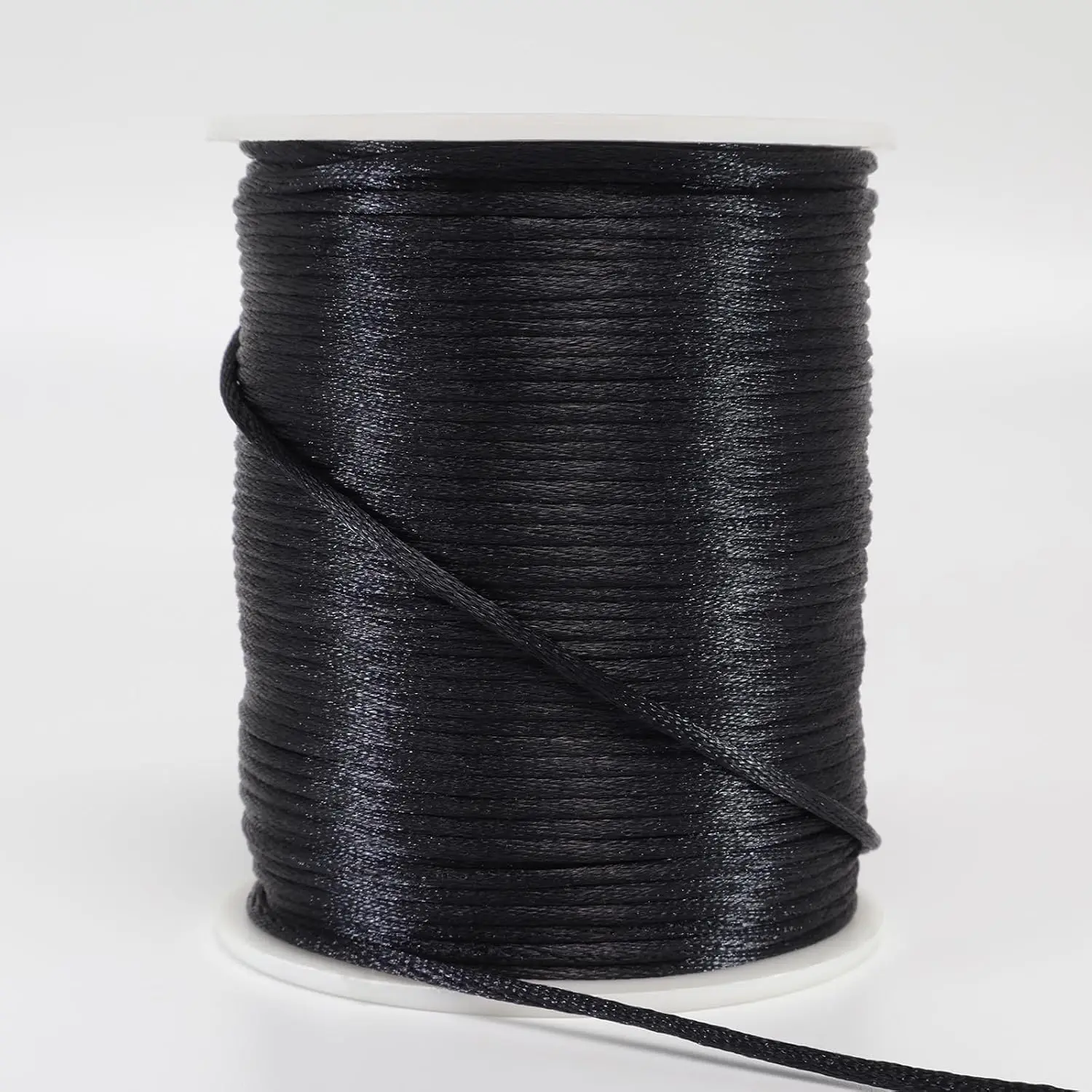 2 mm x 330 Feet Satin Nylon Cord, Silky Smooth Nylon String for Jewelry Making Bracelet Necklaces Beading Thread Rattail Macrame Kumihimo Chinese Knot Craft
