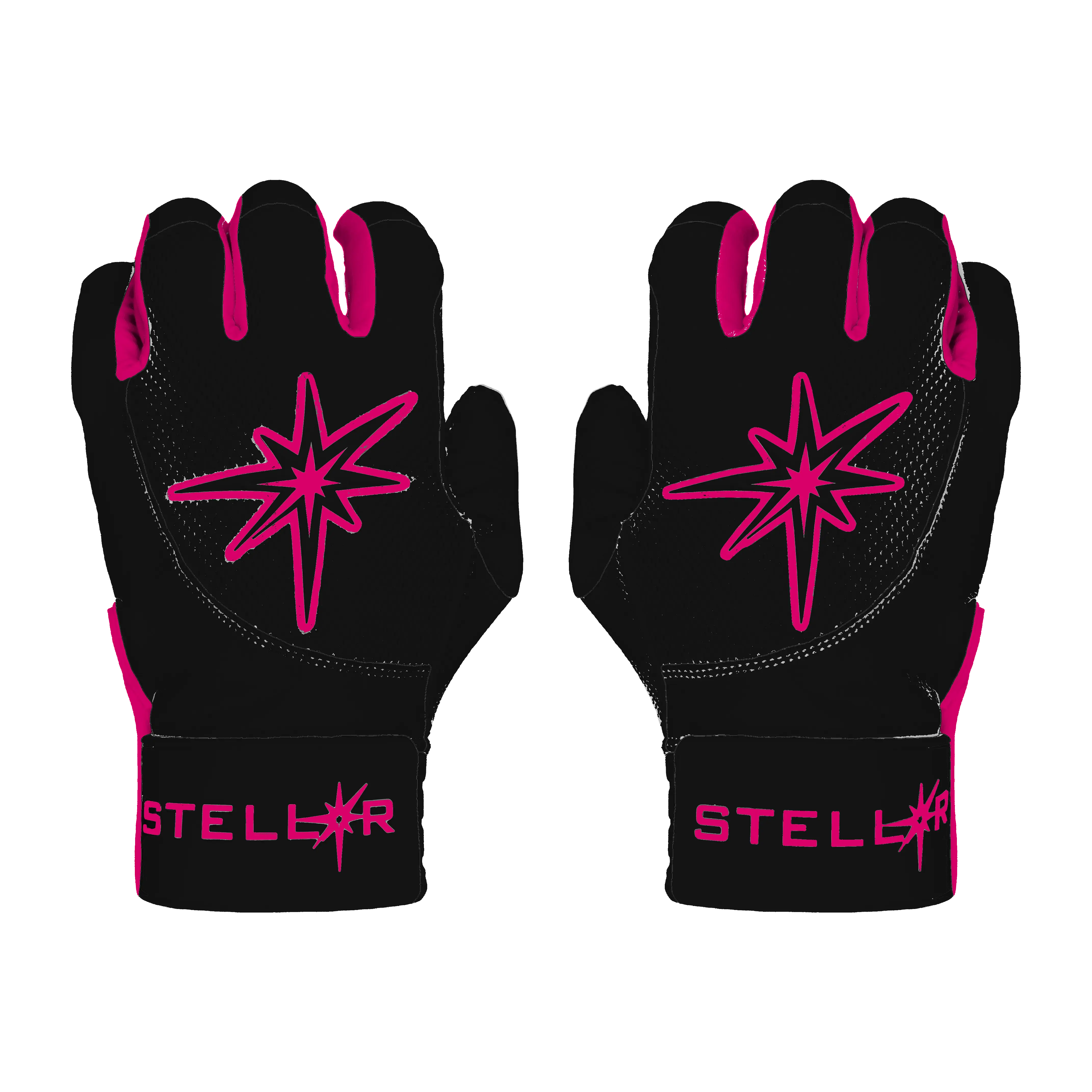 Black/Pink Batting Gloves