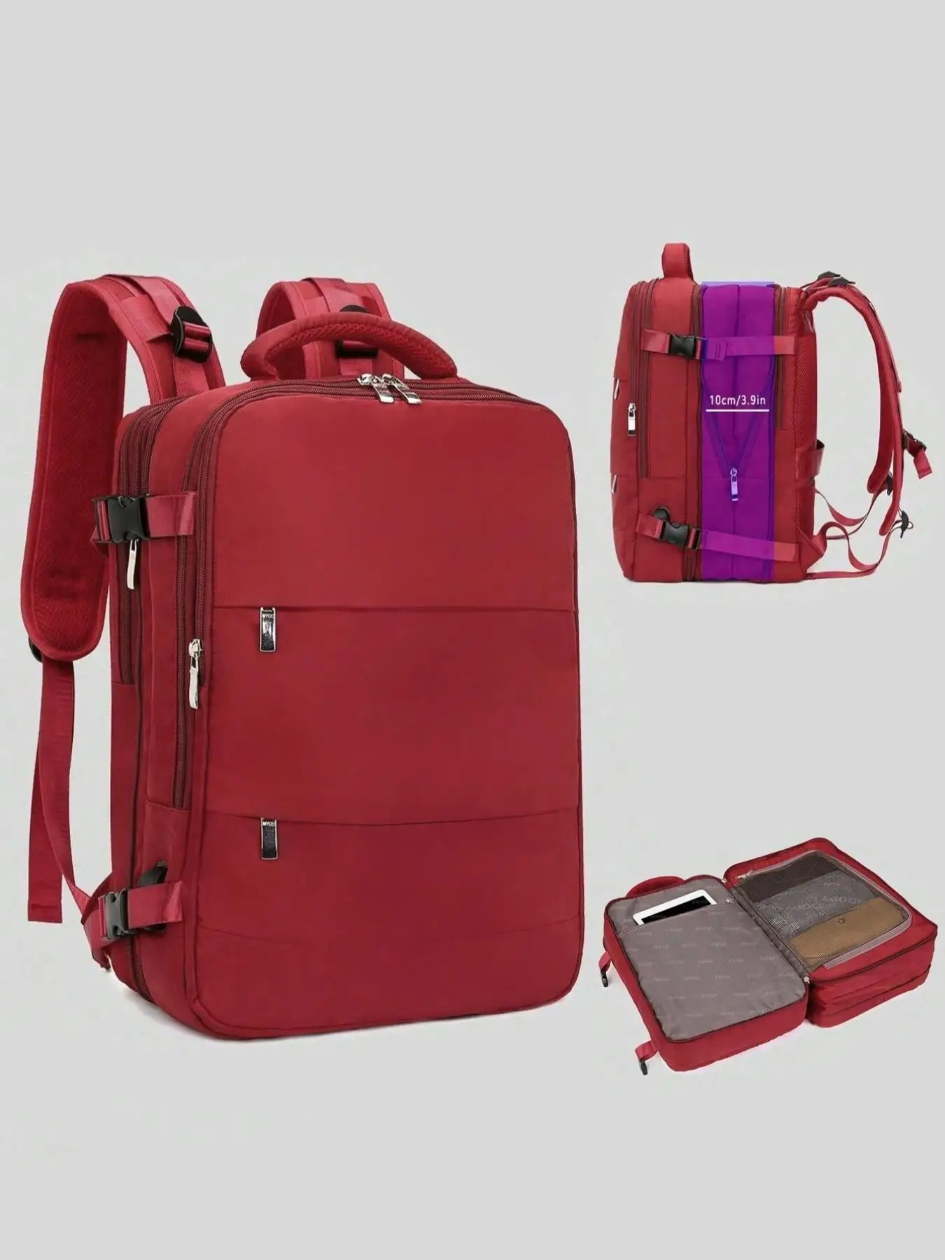 Fall 2024 Large Travel Backpack As Gift, Multi-compartment Business Laptop Backpack, Lightweight Waterproof Beach Luggage Backpack, Back To School Bag