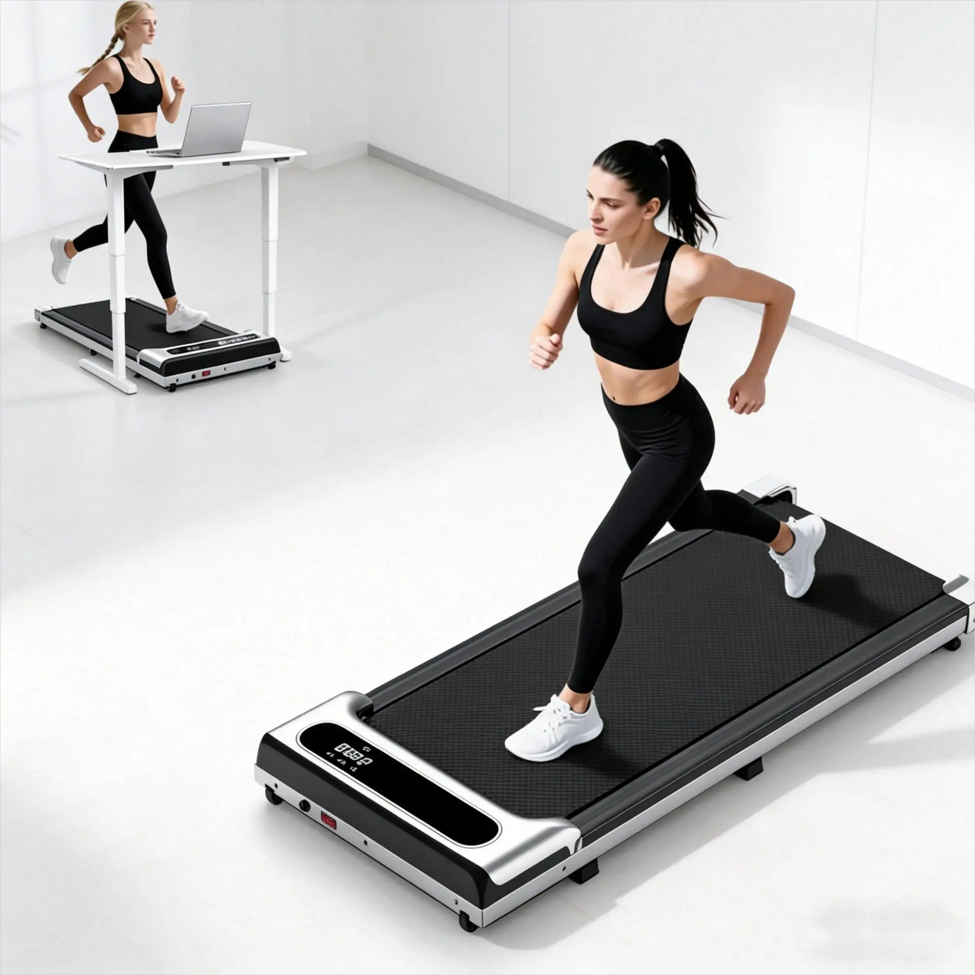 [Fast Shipping]Smart 3-in-1 Portable Treadmill & Core Abdominal Machine - 2.5HP High-Speed Walking Pad Fitness Equipment - Foldable Tilt Design with LED Tracker - 265LBS Heavy Duty Strength Training Gear - PremiumHome Gym Treadmill Home Exercise Equipment