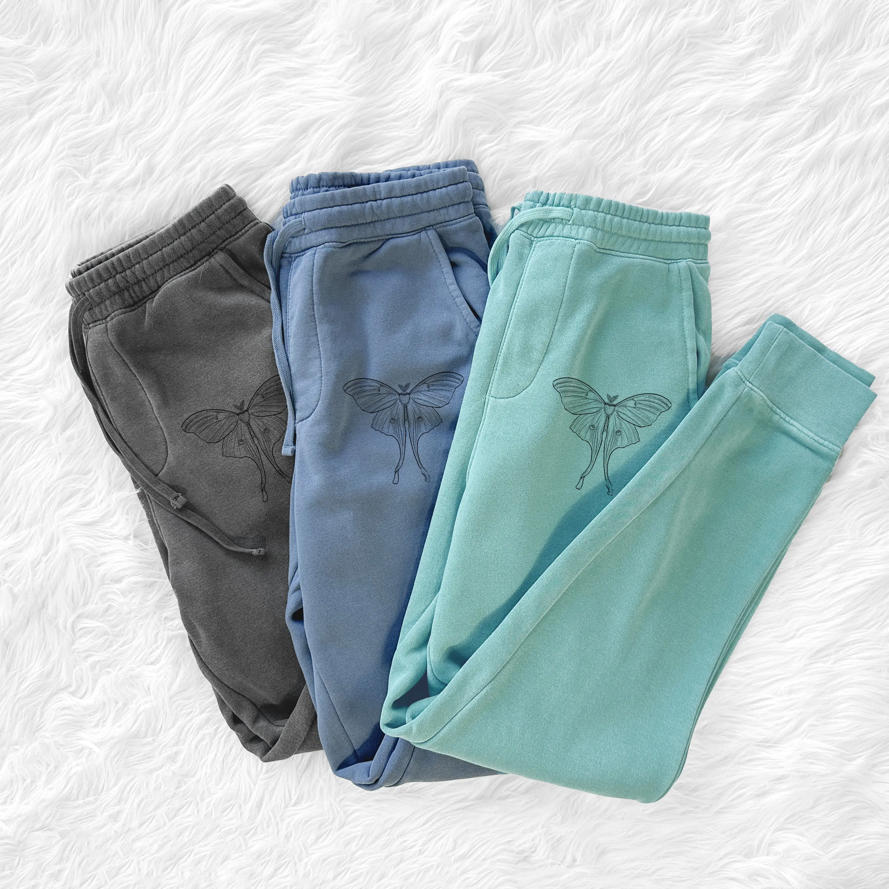 Luna Moth - Actias luna - Unisex Pigment Dyed Sweatpants