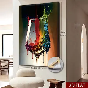 Canvas Wall Art - Modern Abstract Glass Painting Print for Living Room, Kitchen, Office, Bathroom - Great Home Decor Gift,Wood frame canvas painting. Decoration Artistic wall decor wall art