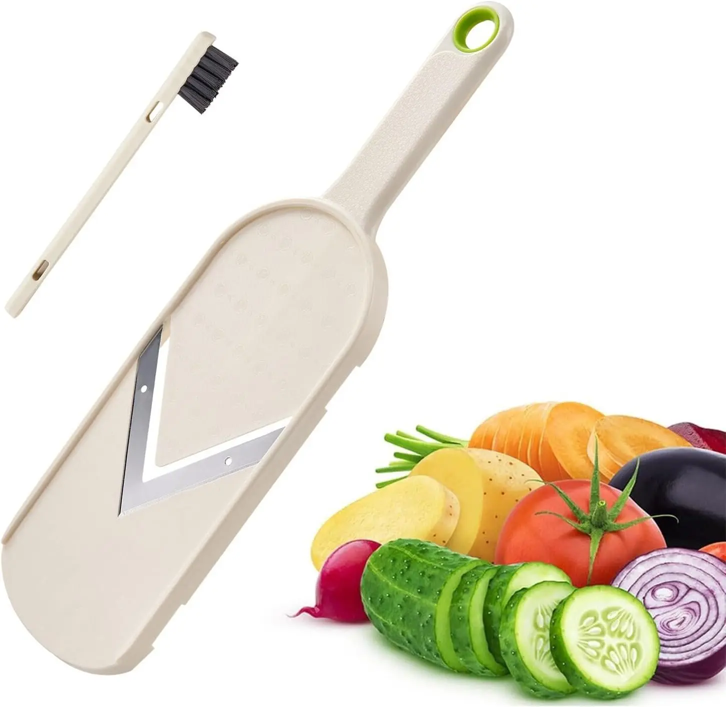 Japanese Style Beige Cabbage Slicer, Multifunctional, Lemon Cucumber Vegetable Salad, Plastic Kitchen Utensils & Gadgets, Cutting Shredder