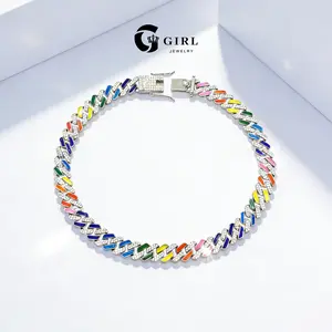 GGIRL Stylish And Cool Hip-Hop Diamond-Shaped Dragon-Beard Cuban Chain Necklace—Unisex Design. A Versatile, Trendy Rectangular Necklace Perfect For Everyday Wear, Holidays, Birthdays, Anniversaries, And Parties.