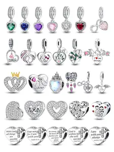 Heart & Letter Design Beaded Charms, Fashionable Jewelry Making Kit for Bracelet & Necklace, DIY Jewelry Making Accessories for Women & Girls, DIY Pendants