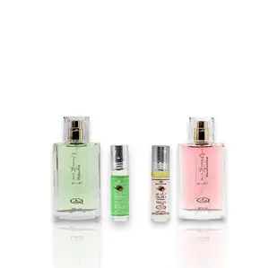 Al Rehab | Crown Perfumes | Choco Musk Marshmallow + Roll on Oil & Choco Musk Pistachio + Roll Oil Bundle | Eau De Parfum | 10 - 50 ML - 0.2 - 1.6 oz | Marshmallow & Pistachio Notes