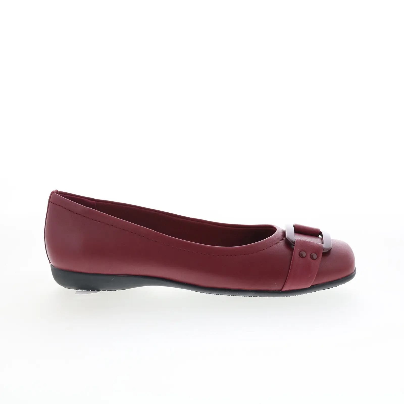 Trotters Sizzle Signature T1251-642 Womens Red Leather Ballet Flats Shoes