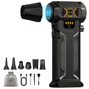 Electric Air Duster, 150000RPM High-Speed Turbo Jet Fan, 8000mAh Rechargeable Cordless Air Blower, Powerful Dust Cleaner for PC Keyboard Car Interior Office Cleaning