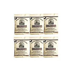 Natural Horehound Old Fashion Hard Candy (Six - 6 oz. bags = 2.25 lbs (36 oz total))