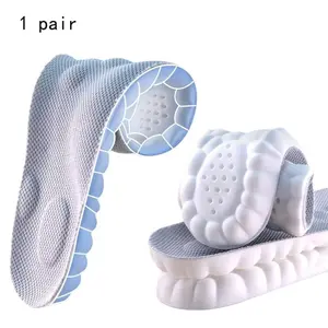 Women's Men's Insoles, Shock Absorbing Insoles, Cushioned Insole, Men's Women's Cloud Sole, Men's 4D Cloud Sole, Anti-Fatigue, Shock Absorption, Foot Pain Relief, Grey