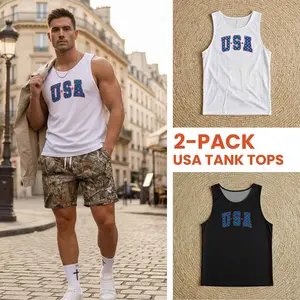 2-Pack Unisex Breathable Mesh Tank Tops – Lightweight Quick-Dry Workout, Gym & Streetwear Activewear, Great Gifts for Him
