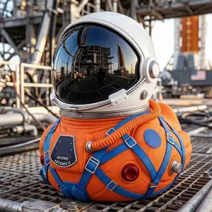2026 New Artemis Ii Mission Astronaut Duck, Resin Figurine Statue, Resin Sculptures, Statue Figurines, New Home Ornament, Decorative, Funny Space Lover Gift, Moon Landing Souvenir, Unique Ornament for Space Enthusiasts