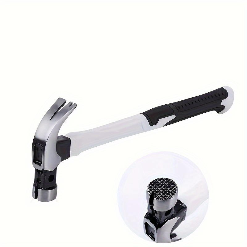 2-in-1 High Carbon Steel Claw Hammer with Nail Puller - Double Groove Design, Round Head Safety - Ideal for Home, Industrial, and Emergency Use, Portable for Carpentry and Camping