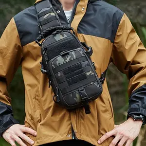 Outdoor Tactical Chest Bag, Multi-functional Military Fans Diagonal Shoulder Bag, Mountaineering Cycling Sports Diagonal Shoulder Bag, Tactical Crossbody Bag, Single Shoulder Backpack, Adjustable Strap Bag（gift）