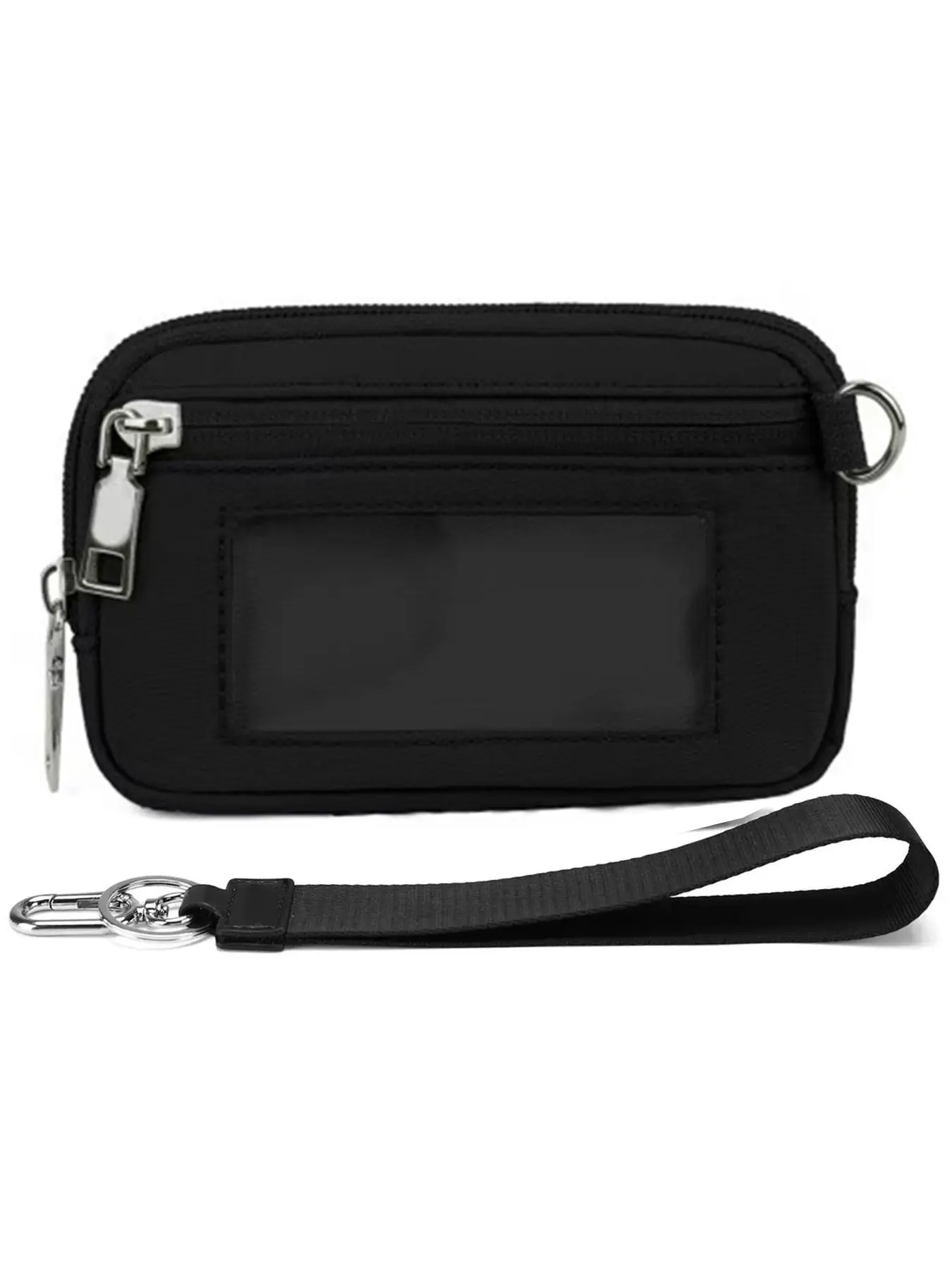 The Iris Wallet for Women Ladies Wallet Mini Zip Card Case with Clear ID Window Id Pocket Zipper Coin Purse Lightweight Portable Keychain Wallet Zipper Card Holder Zipper Card Slots Zippered Coin Pouch Wallets Women