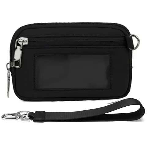 The Iris Wallet for Women Ladies Wallet Mini Zip Card Case with Clear ID Window Id Pocket Zipper Coin Purse Lightweight Portable Keychain Wallet Zipper Card Holder Zipper Card Slots Zippered Coin Pouch Zipper Wallet Design