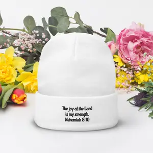 Nehemiah 8:10 Embroidered Beanie