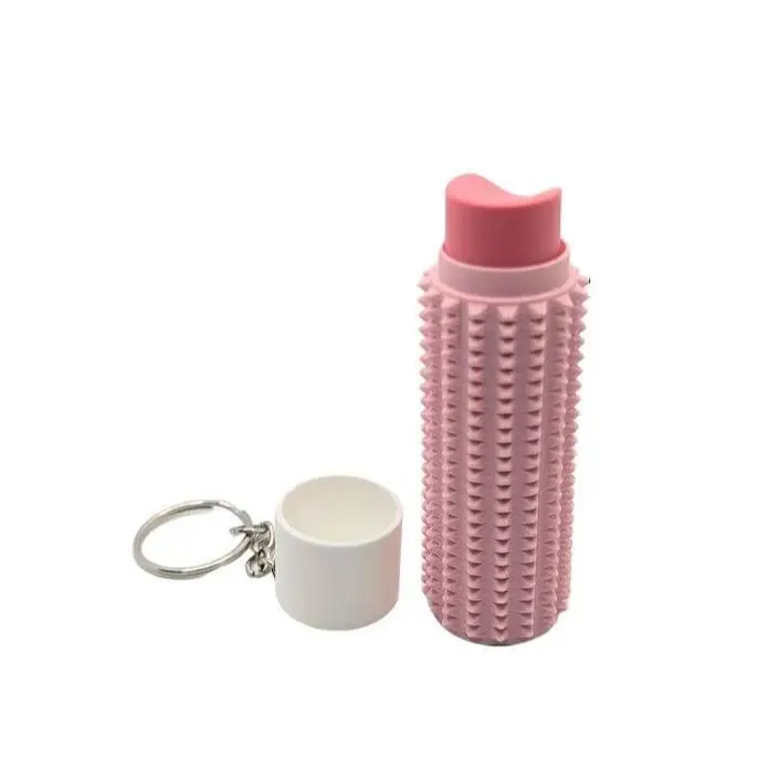Anxiety Relief Bumpy Fidget Keychain Chapstick Holder