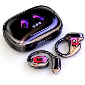 Open-Ear Headphones, Ultra-Comfort Support 158 languages No Subscription, Lightweight Design With Safety Light, Snug Fit, Ergonomic Ear Hooks, Robust Bass, 40H Playtime, Bluetooth 5.4, App Control, Clear Calls, Wireless Earbuds