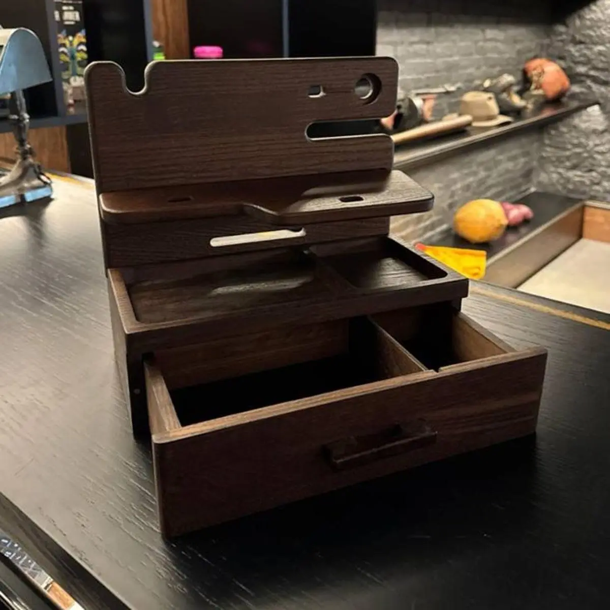 Handcrafted Custom Wooden Docking Station For Men And Woman – Bedside & Desk Organizer | Gift For Dad, Father’S Day, Birthday, Anniversary