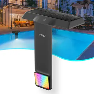 SANSI Solar Poolside RGB Light with Remote, Waterproof Submersible Pool Light for Inground & Above Ground Pools – Decorative Outdoor Lighting