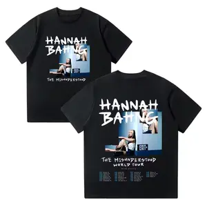 Hannah Bahng World Tour T-Shirt, Express Your Love for Music Graphic Tee, Unisex Casual Streetwear for Fans, Y2K Oversized Concert Outfit Perfect for Everyday Style