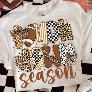 Touchdown Season Sweatshirt, Fall Football Game Day Mama Bow Sport Sweatshirt