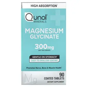 Qunol Magnesium Glycinate, 90 Coated Tablets (150 mg per Tablet)