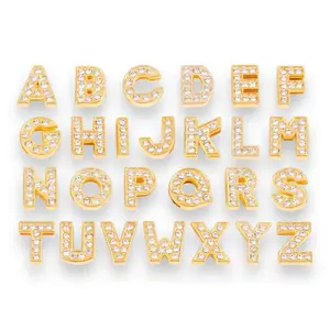 Gold Alphabet Letters Shoe Charms