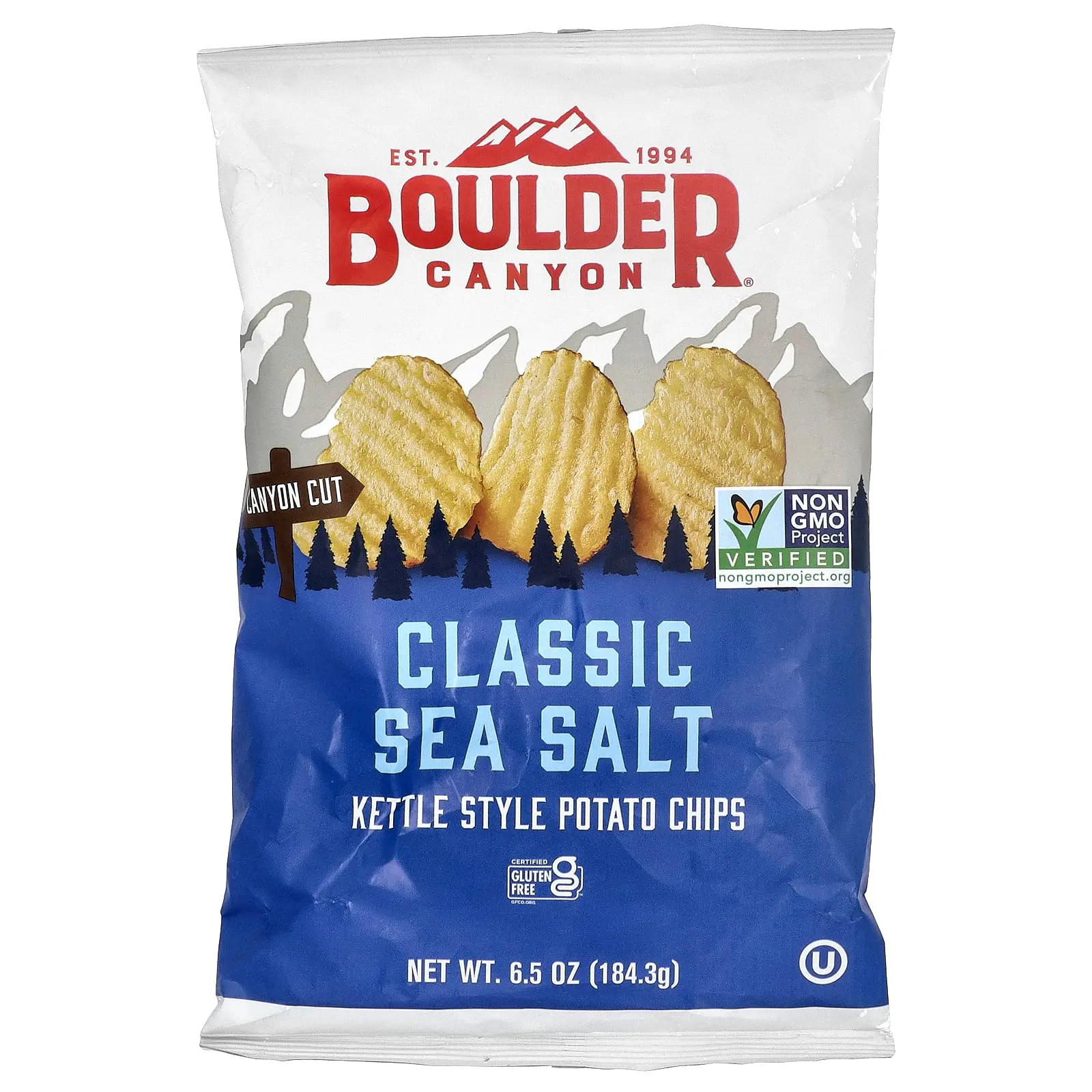 Boulder Canyon Kettle Style Potato Chips, Classic Sea Salt, 6.5 oz (184.3 g)