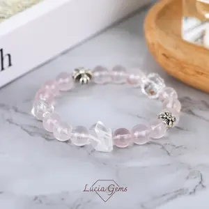 The Ballerina Crystal Bracelet Lucia Gems - Natural Crystal Gemstone - Daily and Special Occasions - Free Deluxe Gift Box - Anxiety-Relief Jewelry Trendy Easter Girl - Black Friday Deal- Holiday Gift - Christmas Gift - Trending ltem Under $30