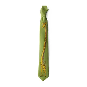Giraffe Tie Funny Neckties for Men Zoo Tie Men's Novelty Neckties Funny Ties