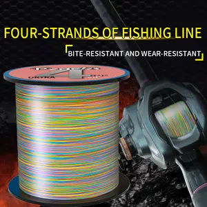 4-Strand Braided Fishing Line, Multicolor 300M/500M, Premium PE Braid, Super Strong & Abrasion Resistant, Zero Stretch Fishing Wire for Saltwater, Surf & Freshwater