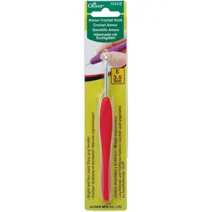 1043/E Magenta Amour Crochet Hook, Size E, 3.5mm, Red