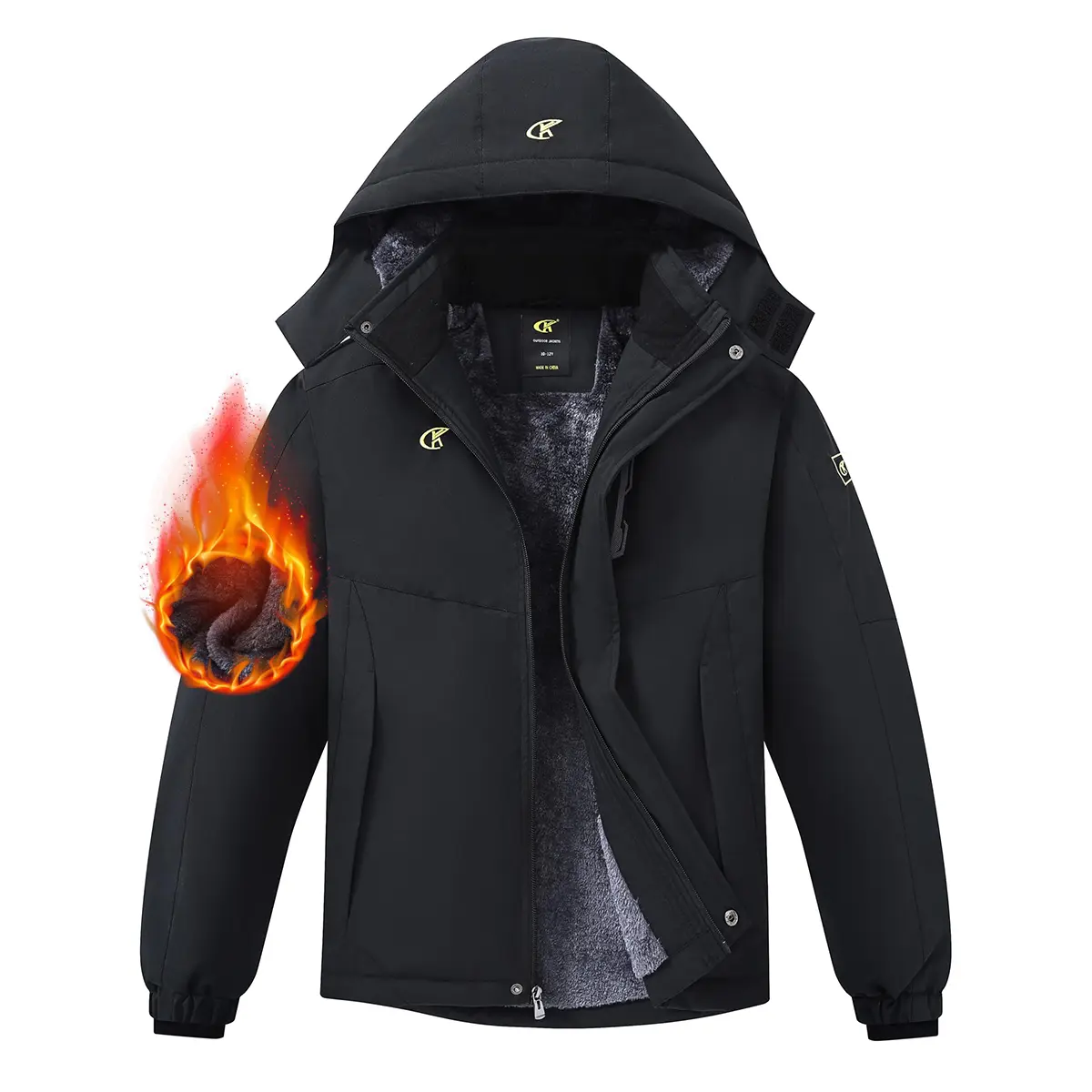 QPNGRP Boy's Waterproof Ski Snow Jacket Hooded Fleece Windproof Winter Coat for Outdoor Activities QPNGRP Boy's Waterproof Ski Snow Jacket Hooded Fleece Windproof Winter Coat for Outdoor Activities