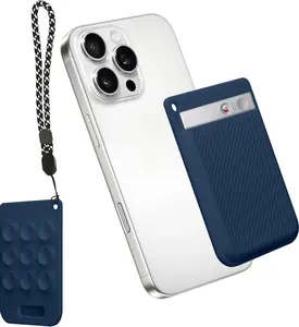 kwmobile AI Voice Recorder Cover Compatible with PLAUD Note AI Voice Recoder - Suction Cup Mount - Dark Blue