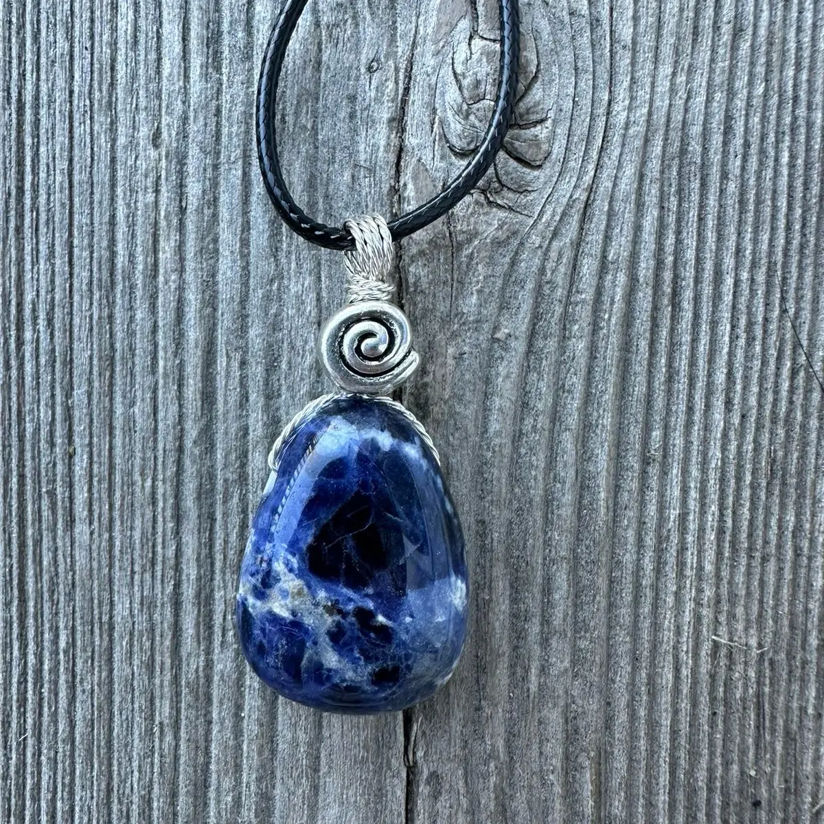 Sodalite Crystal Necklace for Creativity