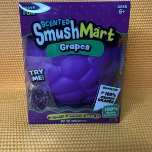 SmushMart Scented Grape Squishy Stress Relief Toy - 100% Grape Scented, Ages 6+ - Perfect for Fun and Relaxation
