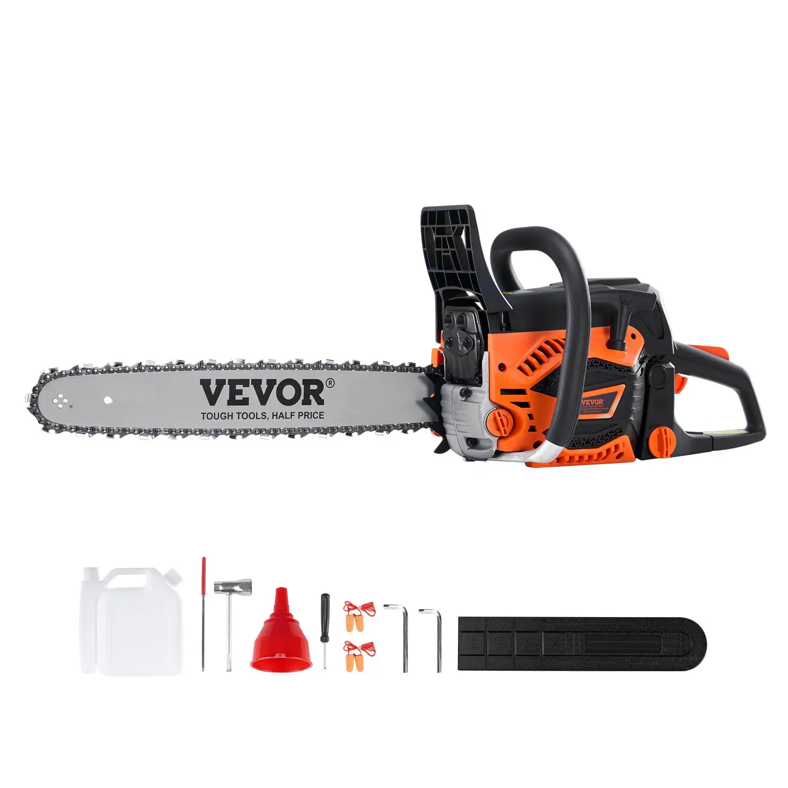 【Auction】VEVOR Gas Chainsaw, 52CC 18" 2.55HP, Gasoline Powered Chain Saw, Handheld Cordless Petrol Chainsaws for Tree Wood Branch Cutting, Tree Trimming, Land Clearing, Farm Garden Ranch Forest Cutting Use