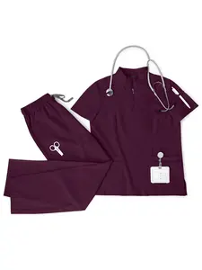Hospital nursing work frosted suit frosted uniform top+pants workwear nurse suit beauty SPA uniform