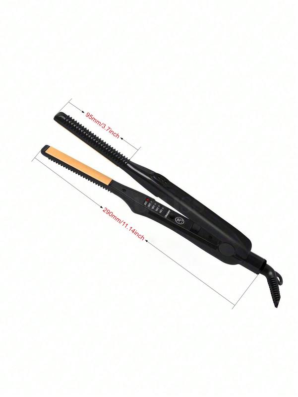 【Renhui】Professional Adjustable Hair Straightener, US Plug LCD Display Hair Straightening Flat Iron Hair Styling Tool for Salon & Barber Shop, Winter Gift