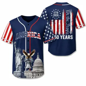 USA 250 Years Baseball Jersey, 1776–2026 Semiquincentennial Patriotic Jersey, We The People Eagle Statue of Liberty 4th of July Jersey - Multiple Colors Available