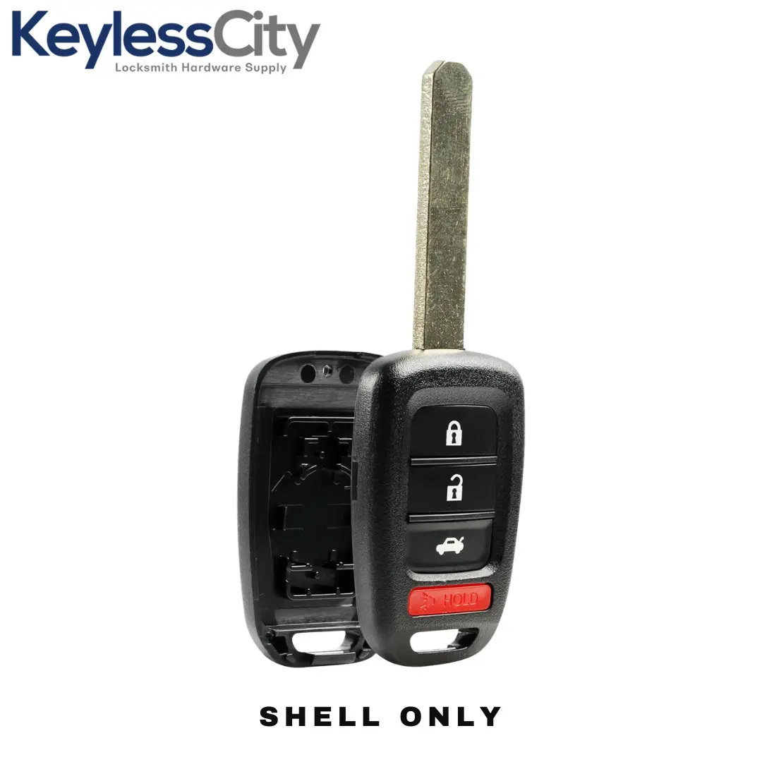 2013-2017 Honda Accord Civic / 4-Button Remote Head Key SHELL / HO01-SVC / MLBHLIK6-1T (AFTERMARKET)