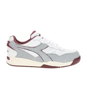 diadora Mens Winner Suede Leather Lace Up Sneakers Shoes Casual - Grey, White