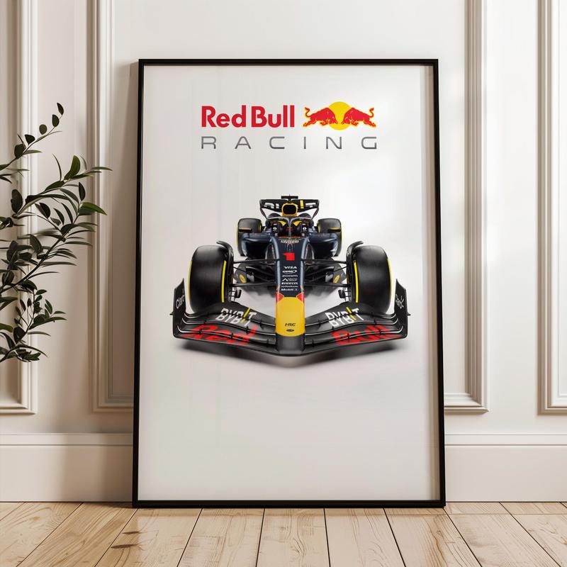 Formula 1 Car Posters Set of 3 | Ferrari, Red Bull and Mercedes Racing Wall Art for Fans & Décor