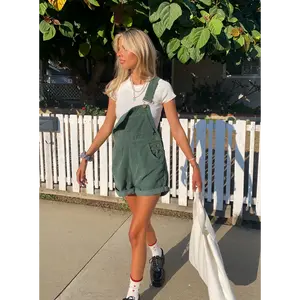 Kacey Short Overalls Khaki