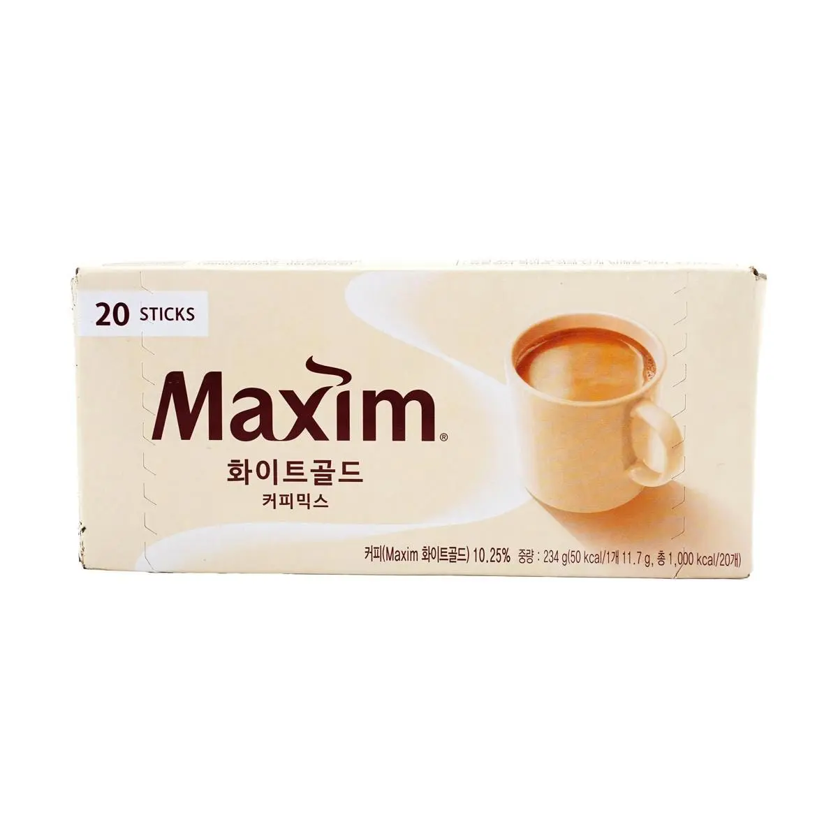 MAXIM Platinum Coffee Korea Low-Temperature Long Roast 20 Sticks - Premium Instant Coffee Mix for Rich Flavor
