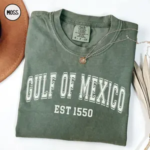 Gulf of Mexico EST 1550 Comfort Colors Shirt, Texas Alabama Mississippi Florida Coast T-shirt, Mexico Vacation Tee, Gulf Coast Lover Gift